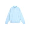 Solid Letter Logo Half-Zip Pullover Sweatshirt Men Tops Light-Blue DX4249-442