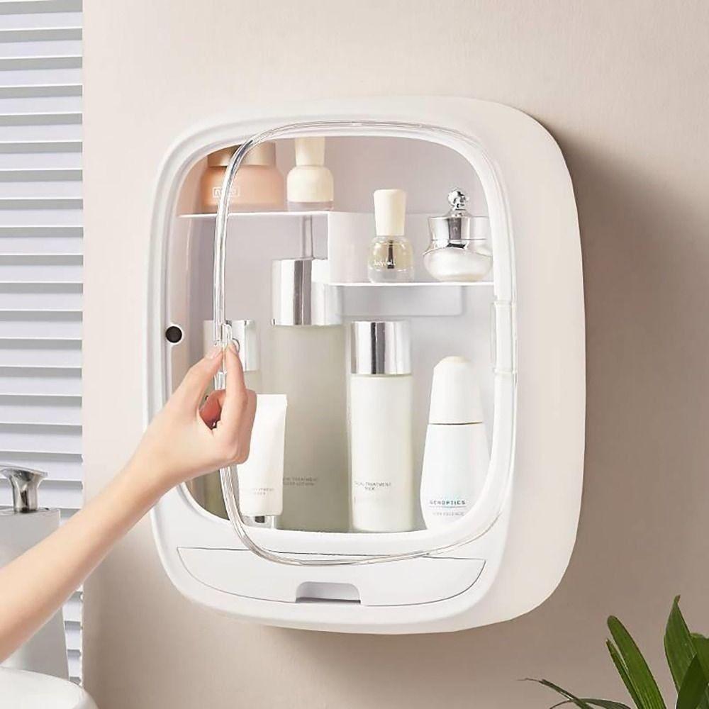 Wall-mounted Makeup Organizer Waterproof Storage Box High Quality Cosmetic Display Cases Bathroom