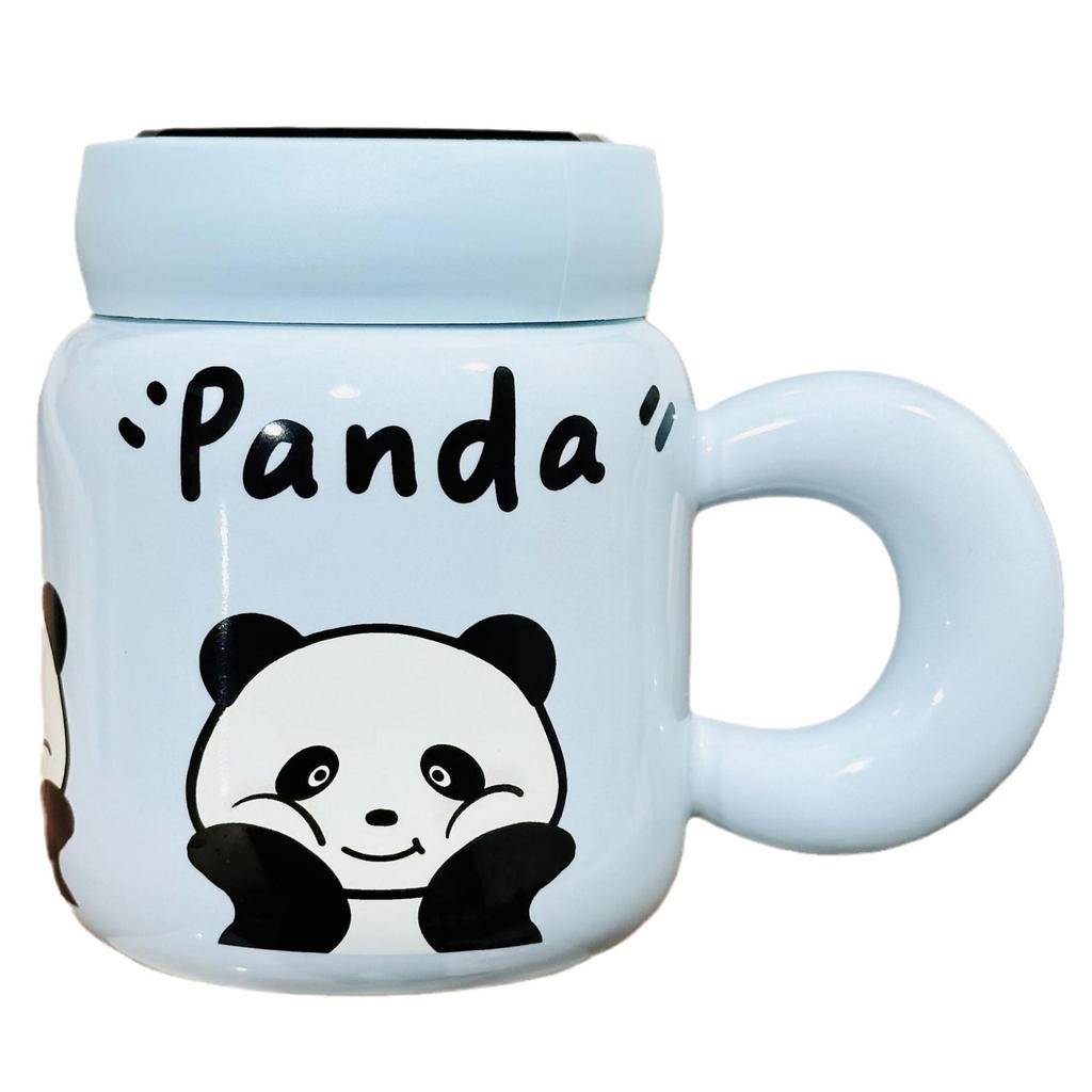 Маленькая подарочная керамическая кружка, бытовая кружка с крышкой для девочек, дорогая кружка для воды с рисунком, милая кружка, сувенирный подарок