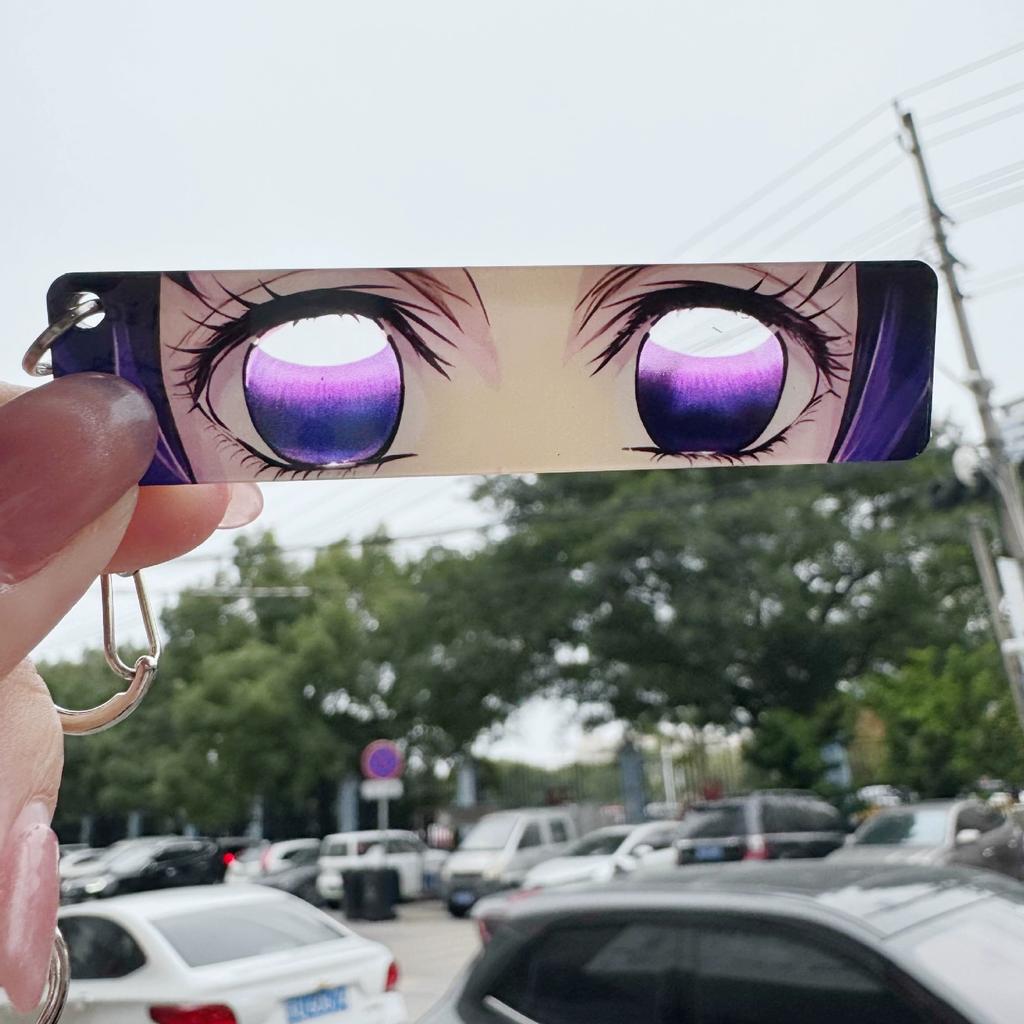 Keychain Pendant Anime Demon Slayer Kimetsu No Yaiba Kamado Tanjirou Double Sided HD Bag Pendant Gift For Fans Cosplay Props Jewelry Gift