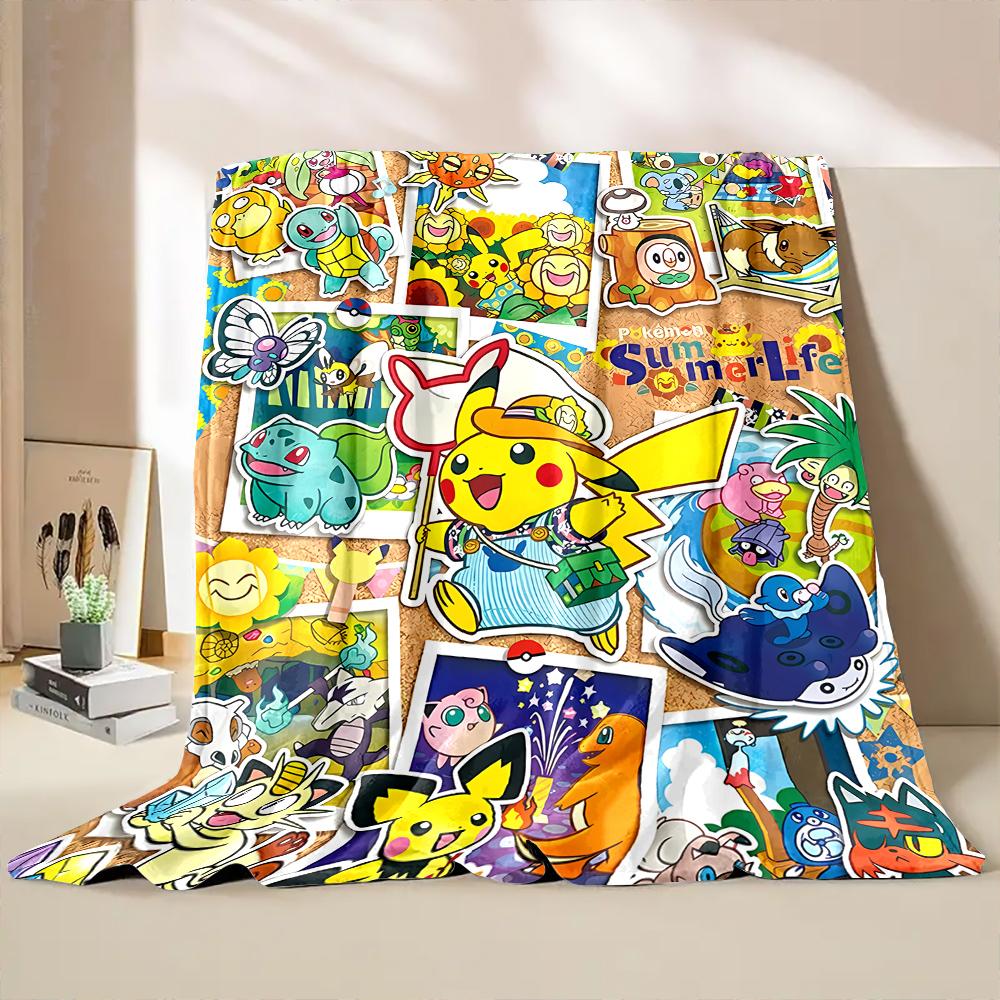 Japanese P0kem0n C-Charizard Cartoon Blanket for Children Sofa Throw Thin Blanket Bedroom Sofa Office All Seasons Gift Potdemiel