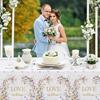 MEHOFOND 3 Pcs Love in Bloom Bridal Shower Tablecloth, Wildflower Wedding Showerr Plastic Disposable Tablecloth Rectangle Table Covers for Spring