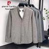 Pierre Cardin Мужская клетчатая хлопковая рубашка с длинным рукавом