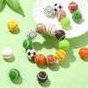 12/25/40pcs Silicone Sports Style Decorative Beads Football Basketball Beads DIY Bracelet Necklace Earrings Keychain Foot Chain