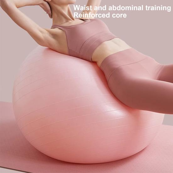 55/65/75CM Yoga Ball with Air Pump Anti-slip Physical Therapy PVC Fitness Balance Ball Pregnancy Birthing Ball Gym Workout Stability Ball