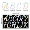 140pcs 2.5 Inch Art Alphabet Laser Stickers Big Letter Numbers Sticker 12 Sheets Self Adhesive Letter Symbol Stickers FDIY Decor