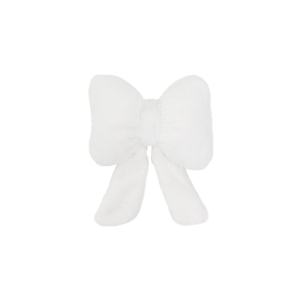 Soft Furry Bow Throw Pillows Cute Bowknot Plush Pillow Home Decor Stuffed Bow Lumbar Pillow For Bed Couch Living Room Decor