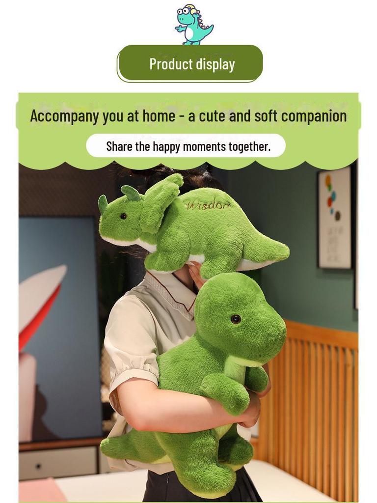 Серия мягких игрушек «Парк динозавров»: Тираннозавр, стегозавр, трицератопс — идеальный подарок на год Дракона