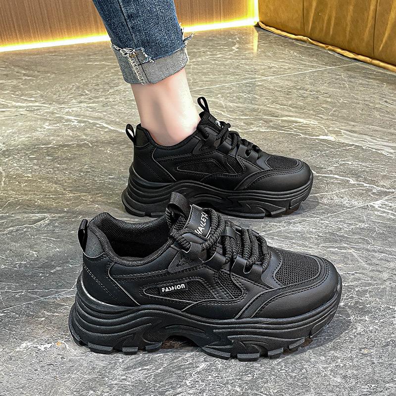 Папины кроссовки для девочки 2025 Новые Популярные Весенне-Летние Сетчатые Дышащие Универсальные Кроссовки на Платформе Легкие Маленькие Белые Кроссовки