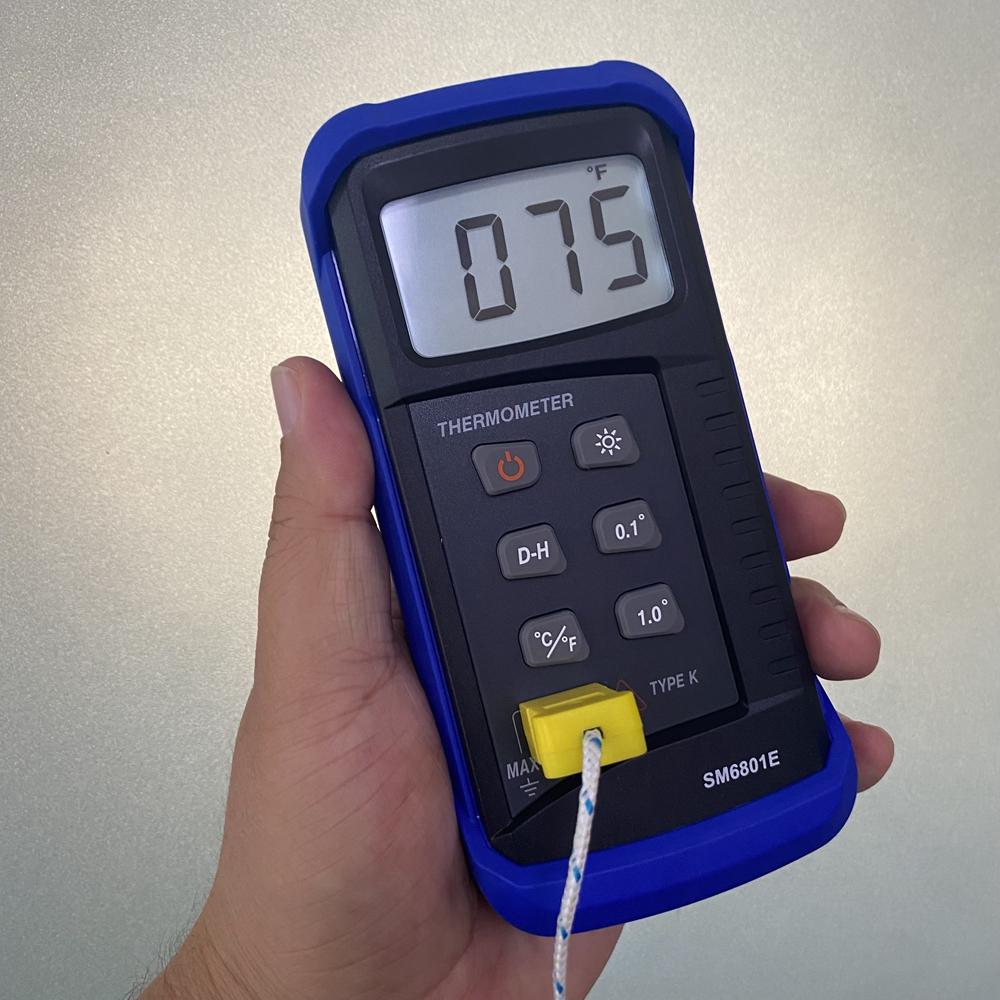 0.1℃ Resolution LCD Digital Thermometer -50℃~1300℃ K-Type Thermocouple Temperature Tester Fast Contact High Temp Meter Backlight