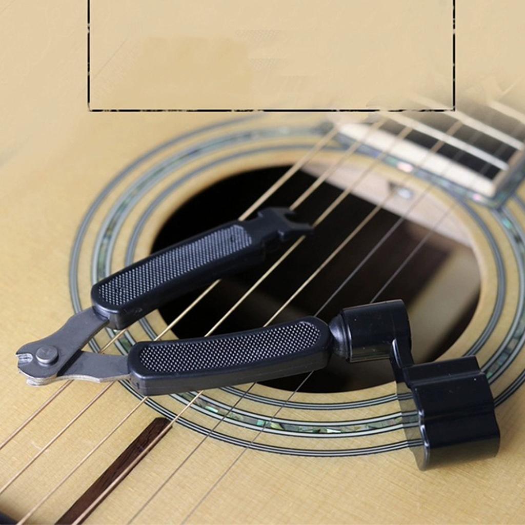 Portable String Winder Cutter Bridge Pin Puller 3 In 1 Musical Instrument Maintenance Tool for Guita