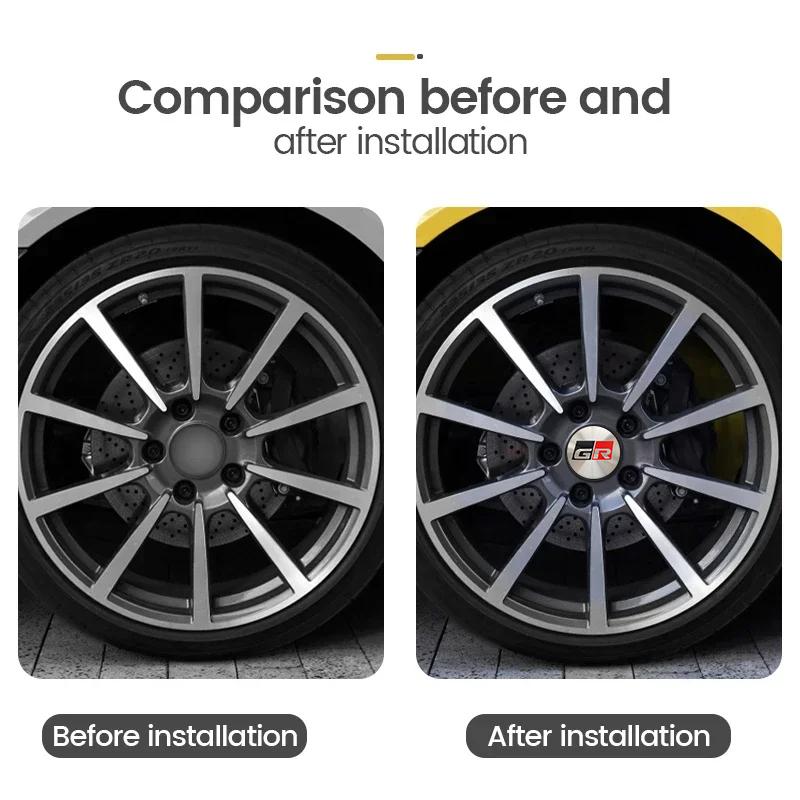 4pcs 60mm Car Wheel Center Cover Hub Cap Auto Decoration Accessories For Toyota Crown GR Corolla YARIS Auris C-HR Hilux Vios