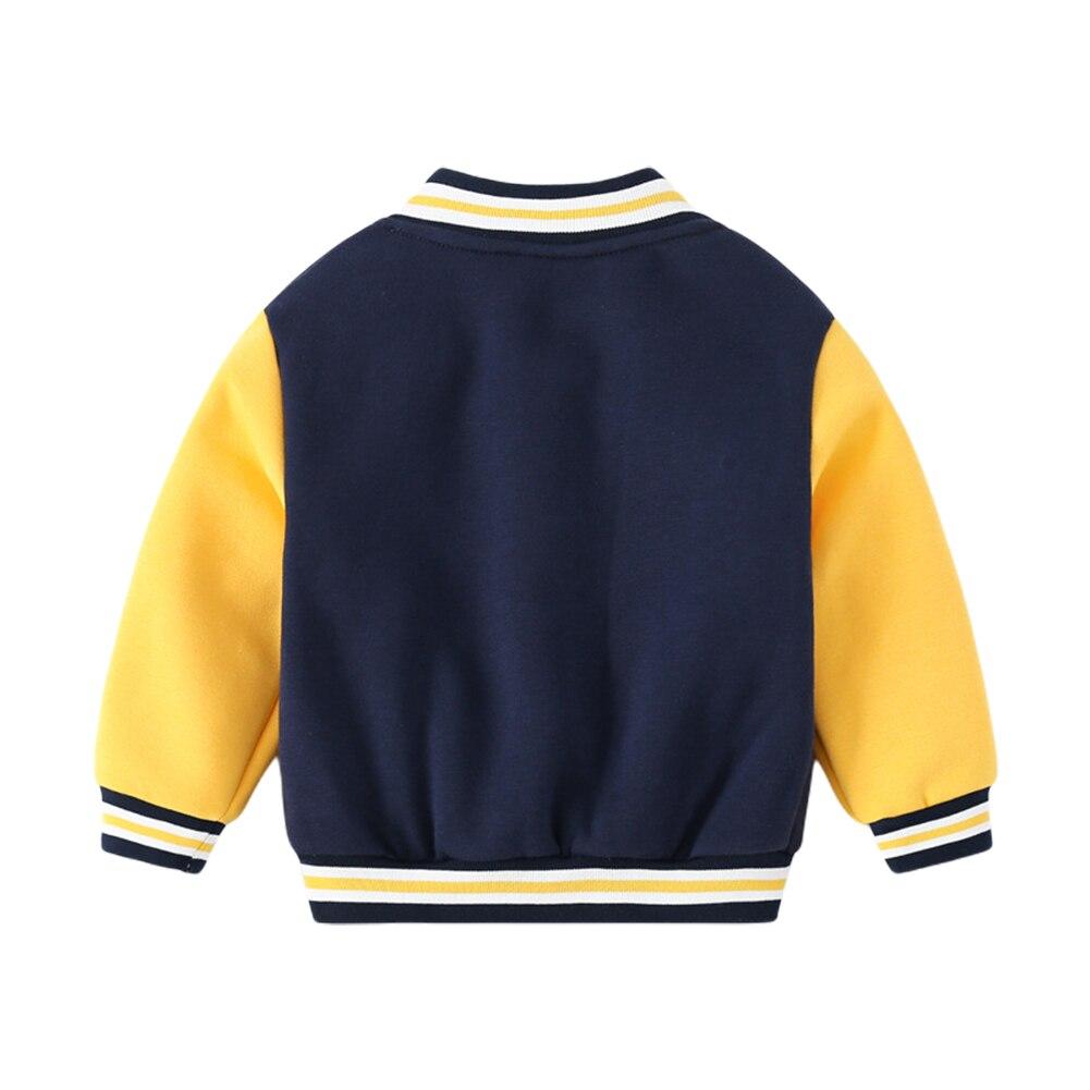 Осенне-зимняя бейсбольная куртка на пуговицах для мальчиков и девочек, утепленная повседневная верхняя одежда, детская куртка на флисовой подкладке, пальто, детская одежда, От 1 до 7 лет