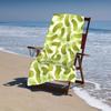 Sushi Pickle Print Beach Towel, Soft Polyester for Sports Spa Yoga Hotel Gym Machine Washable
