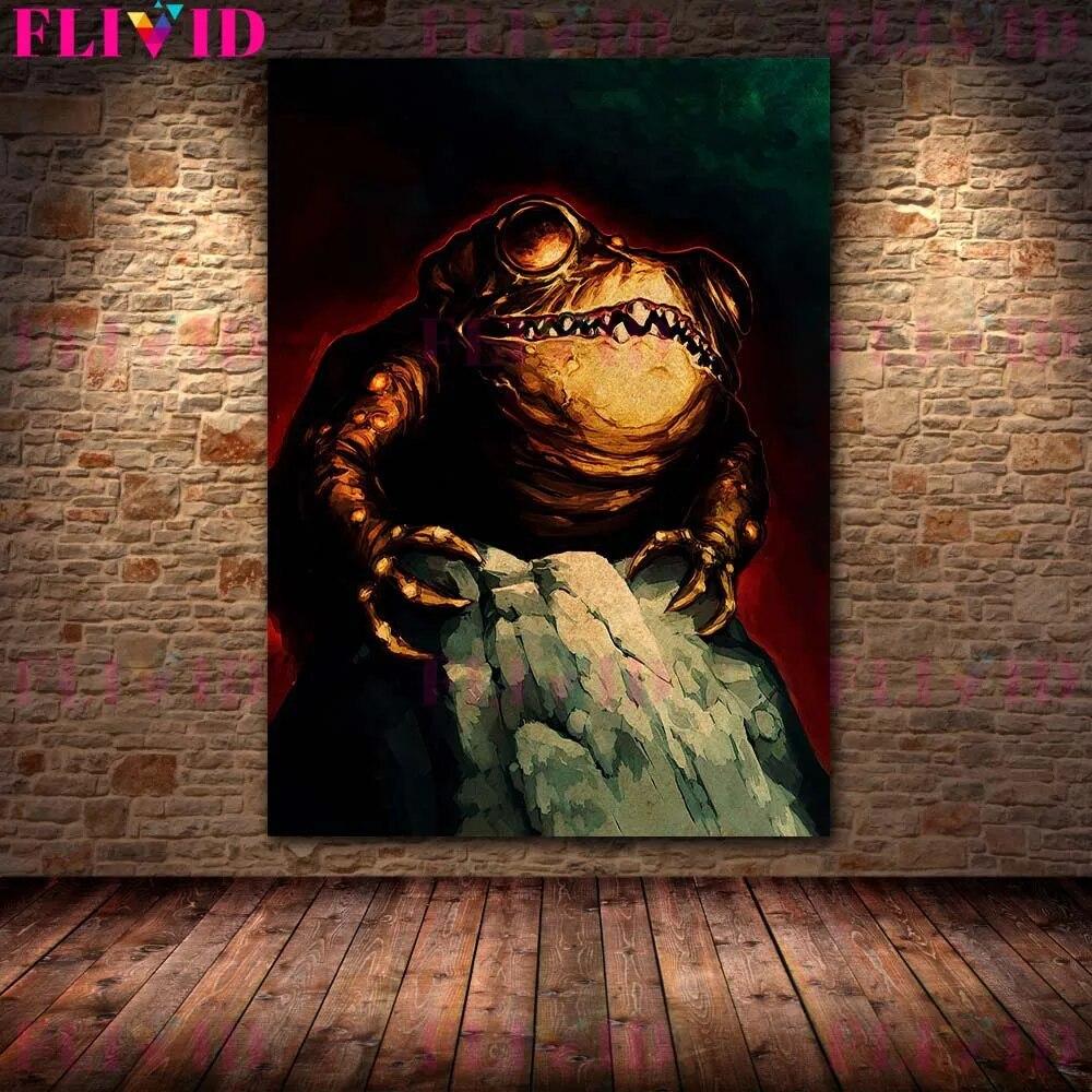 Огненный мотылек, сова, ворона, жаба, лось абстрактный художественный постер с загадочными животными и принтом «Существа в волшебном мире» винтажный настенный художественный декор без рамки