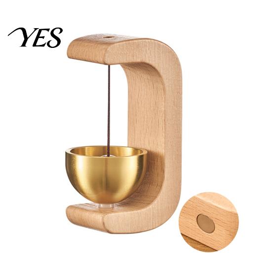 No Paste Doorbell Entry Doorbell, Magnetic Hanging Bell, Solid Wood Metal Wind Chime, Crisp Hangable Sound Door Chime for Home Shop Studio Doors