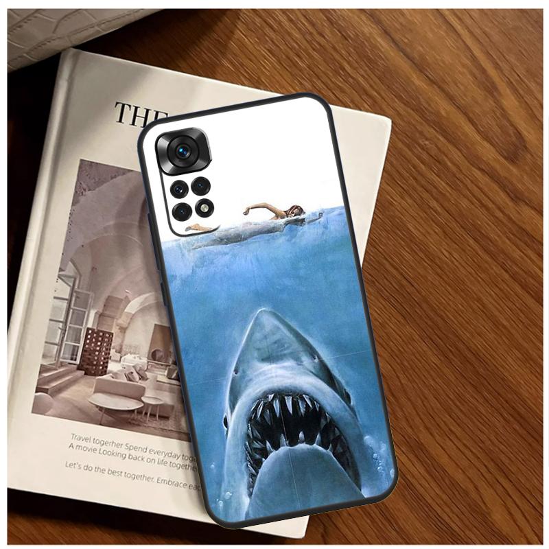 Jaws 1975 Movie Poster Case For Xiaomi Redmi 12 12C 13C 10C 9C Redmi Note 13 12 9 10 11 Pro 9S 10S 11S 12S Cover