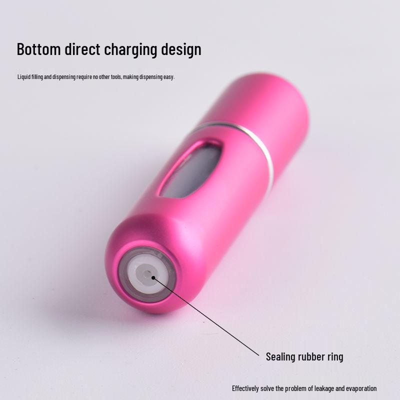 Многоразовый флакон для духов 5 мл - Заполнение снизу, Самозаправляющийся, Перерабатываемый, Перезаряжаемый спрей, Портативный пробник, Косметический флакон.