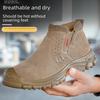 Mid-Cut Insulated Welding Boots: Durable, Anti-Smash, Anti-Stab Leather with Scald-Resistant Soles.