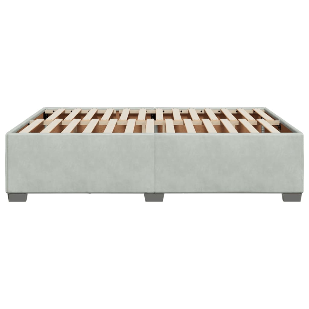 Bed Frame without Mattress Light Grey 160x200 cm Velvet
