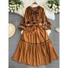Bohemia Ethnic Style Embroidered Lantern Sleeve Dress