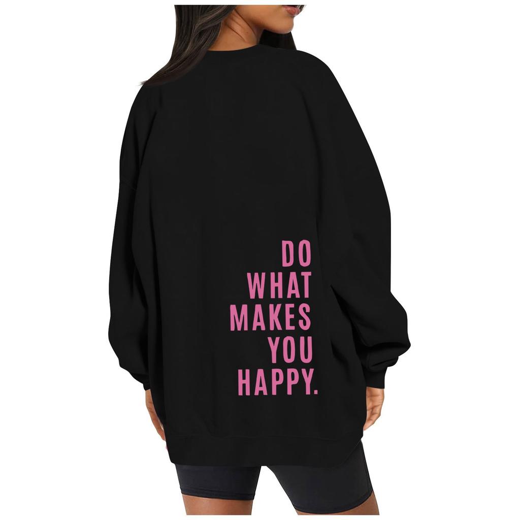 Унисекс Длинные рукава Повседневный однотонный круглый вырез Толстовка Топ