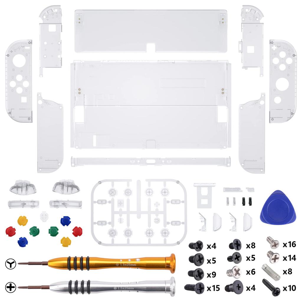 Не основной блок eXtremeRate Switch Switch совместим с OLED-контроллером Joycon прозрачная задняя панель совместима с Switch OLED PC