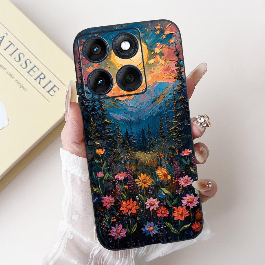 For Motorola Edge 60 Pro Case Moto Edge 60 Fusion Cover New Fashion Flower Soft Silicone Bumper For Moto Edge 60 60s Edge60 Capa