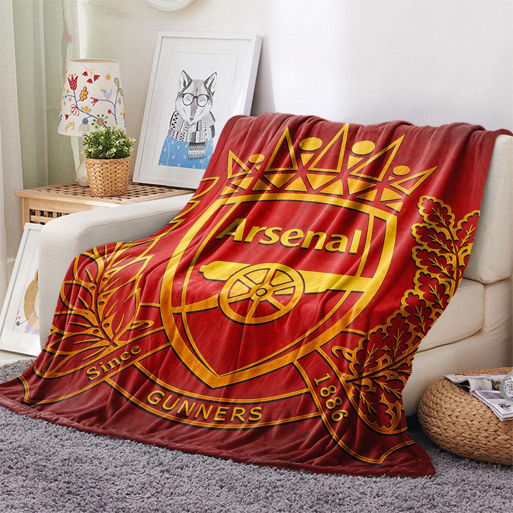 1PC Arsenal F Patterned Flannel Blanket Suitable For All Seasons for Home Decor Warmth and Comfort Gifts Holiday Present