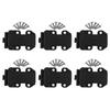 6 Sets Nylon Cabinet Drawer Rebound Self Locking Door Latches Furniture Hardware AccessoriesBlack