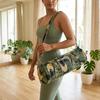 Yoga Mat Bag usalover925 Green Quilted Cotton Jungle Print Yoga 08
