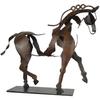 Metal Horse Sculpture Rustic Handmade Decorative Horse Statue Desktop Metal Hollow Animal Ornament