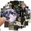 50 шт. Наклейки Планета Луна Космос Астрономия Наклейки Планета Солнечная система Водонепроницаемые Виниловые Наклейки для Бутылки с Водой Ноутбука Телефона