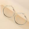 1 пара женских сережек-колец, большие круглые, полированные, железные, легкие, геометрические, индивидуальные, висячие серьги, женские, клубные, вечерние, украшения для ушей