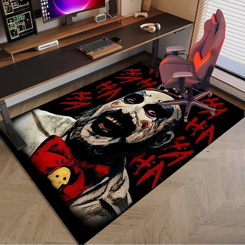 Horror Clown Laughing Carpet, Chair Rug,Rug for Office Bedroom living rooms, Doormat decor Fan Gift Christmas Gift