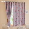 1 шт. LOZUJOJU 70-80% затемняющие розовые короткие шторы с рисунком для девочек для спальни, гостиной, домашнего декора