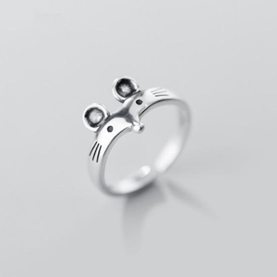 Женское кольцо в виде крысы, винтажные ювелирные изделия, регулируемое кольцо на палец для вечеринки, банкета, выпускного вечера