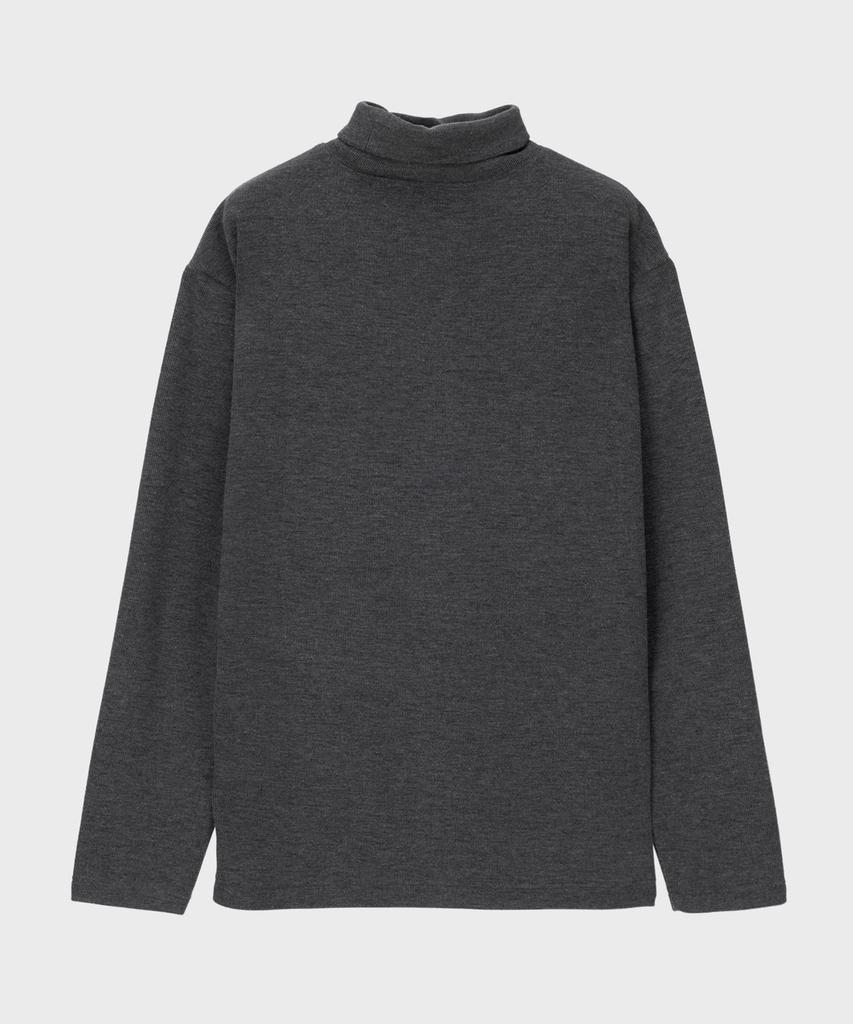 BASIC HOUSE Uni Sakariba Turtleneck Long Sleeve T-Shirt Charcoal Lwts7101