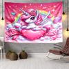Rainbow Unicorns Garden Tapestry, Unique Design Tapestry, Wall Decor for Bedroom,Livingroom, Playroom,Heartwarming Fan Holiday Gifts