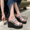 Women Slippers Thick Bottom  Summer New Fashion Peep Toe Wedges Shoes for Women Casual Female Beach Slippers Zapatos