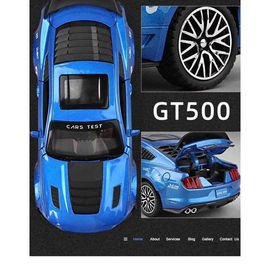 1/32 Ford Mustang Shelby GT500 Alloy Sports Car Model Diecast & Toy Vehicles Metal Car Model Simulation Collection Children Gift