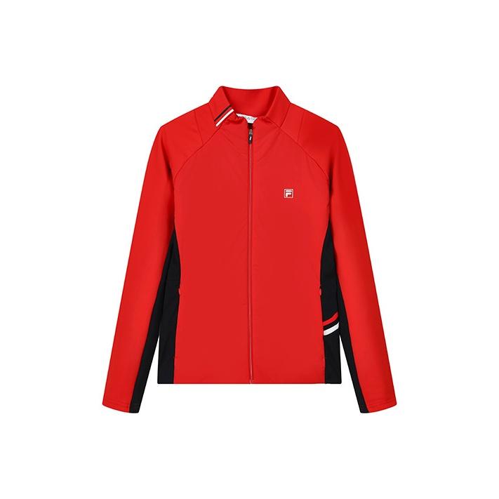 Fila Спортивная куртка из хлопка с воротником-стойкой, зимняя женская куртка, томатная A11W215901F-RD