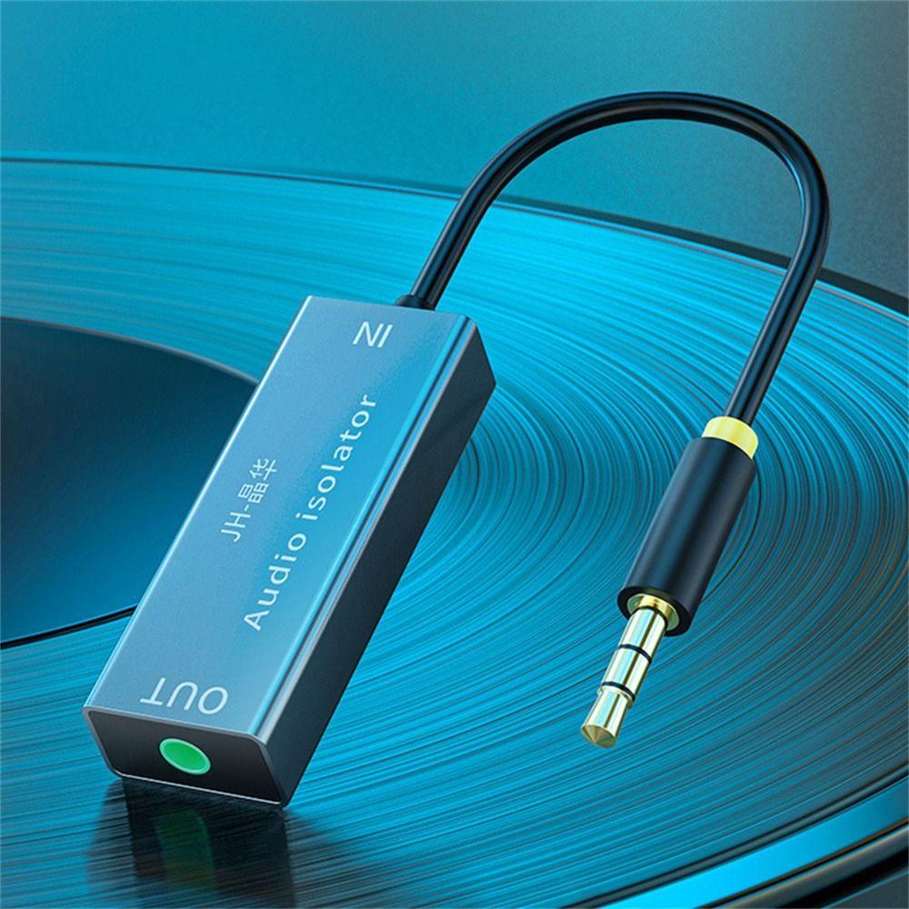 Черный аудиоизолятор 3,5 мм Aux Ground Loop Стабильный шум Устранение автомобильной стереосистемы