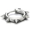 Серьги-кольца Spike Circle Huggie Hinged для мужчин и женщин, готический рок, хип-хоп, треугольные конусные серьги-кольца