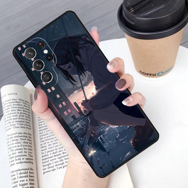 Чехол для телефона с грустной аниме-девушкой Для Samsung Galaxy S24 S25 Ultra S21 S22 Ultra S10E Note 10 Plus Note 20 FE S23