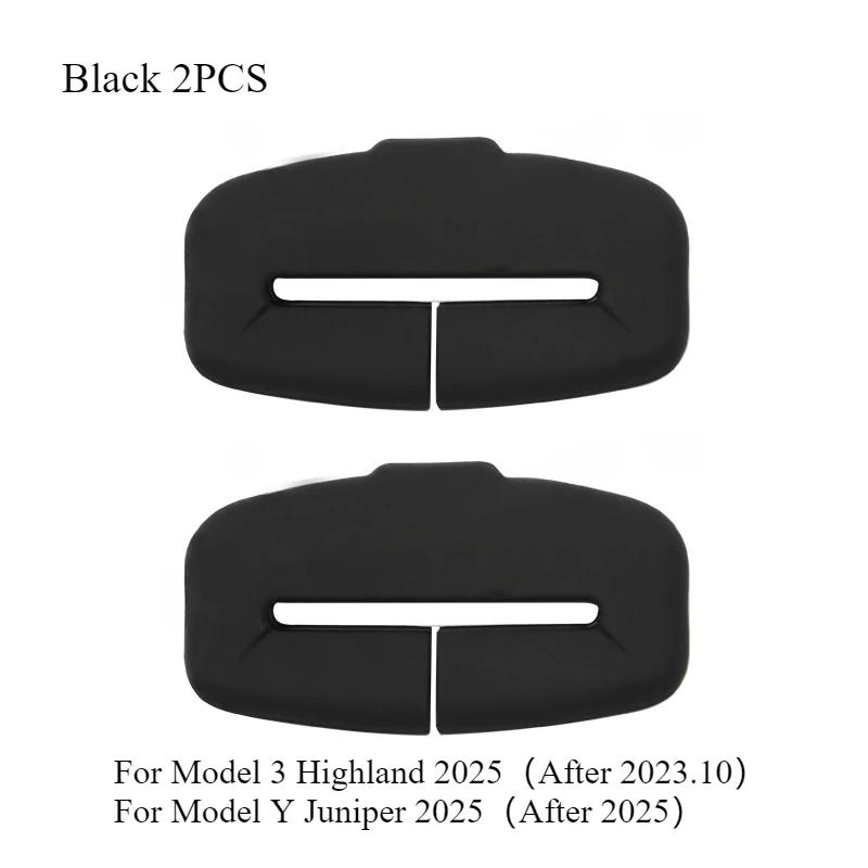 Для Tesla Model Y Juniper 2025 Чехол-протектор от царапин для ремня безопасности автомобиля Силиконовая накладка на пряжку ремня безопасности Аксессуары для нового Model3+