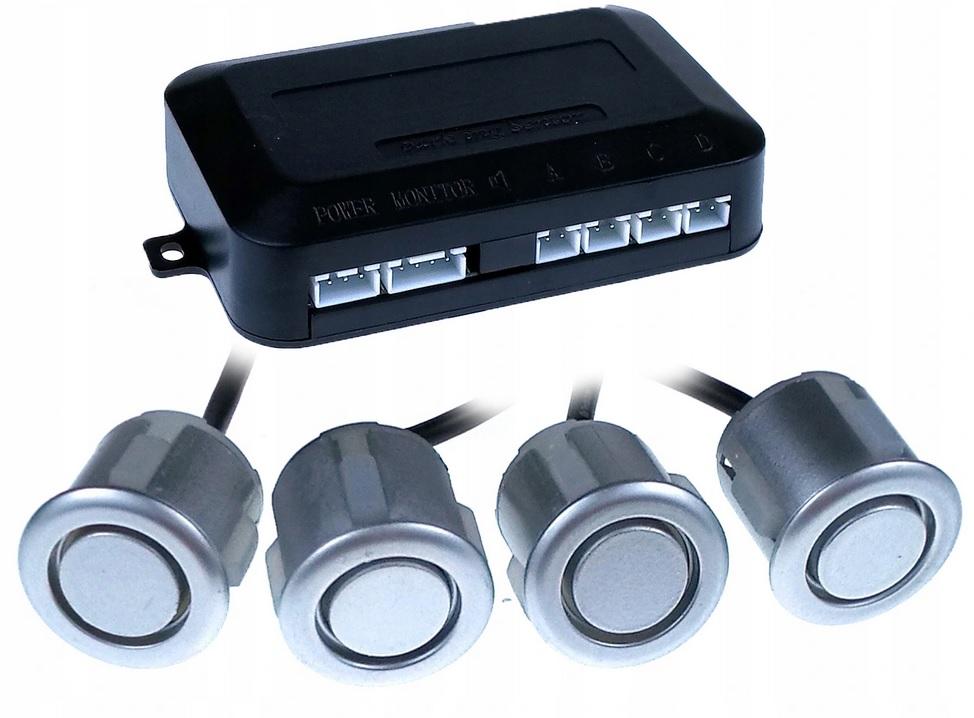 Czujniki Cofania Parkowania 4X Buzzer Srebrne 18Mm