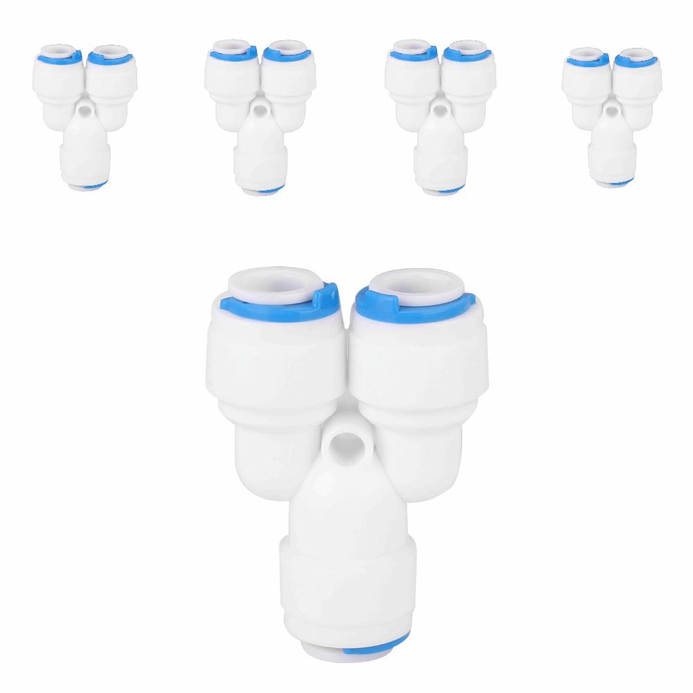 5PCS G1/4 Thread PE Pipe Connector POM Pipe Fittings Water Purifier Connector Water Purifier System
