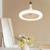 2 In 1 Silent Ceiling Fan Light with Remote Control Light Hanging Fan Electric Cordless Fan for Dining Room Bedroom Living Room
