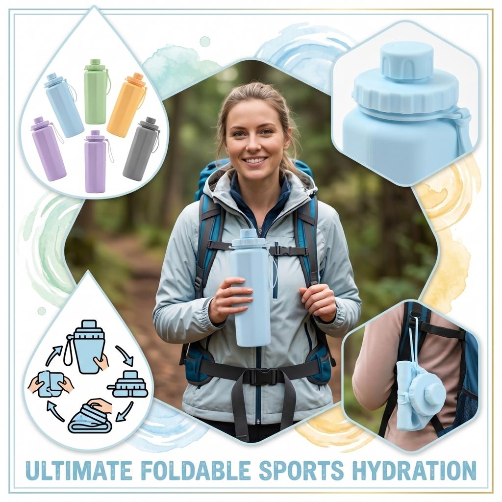 Reusable Water Bottle with Leakproof Cap Wide Mouth BPA Free Plastic Sports Drinking Container for Outdoor Activities School Gym Travel